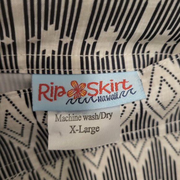 RipSkirt Hawaii Skirt size XL cream tan beige black West End print lengt… - Picture 5 of 12